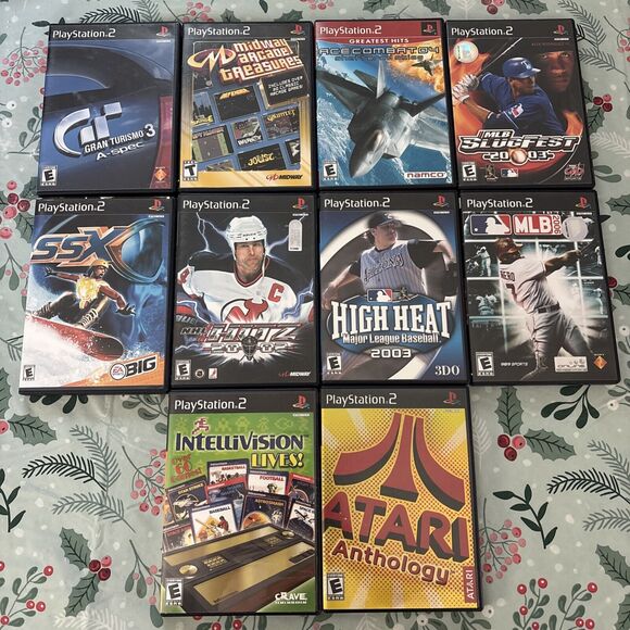 playstation 2 Lot Of 10 Games Baseball Hockey Etc CIB with Manuals - Picture 1 of 11